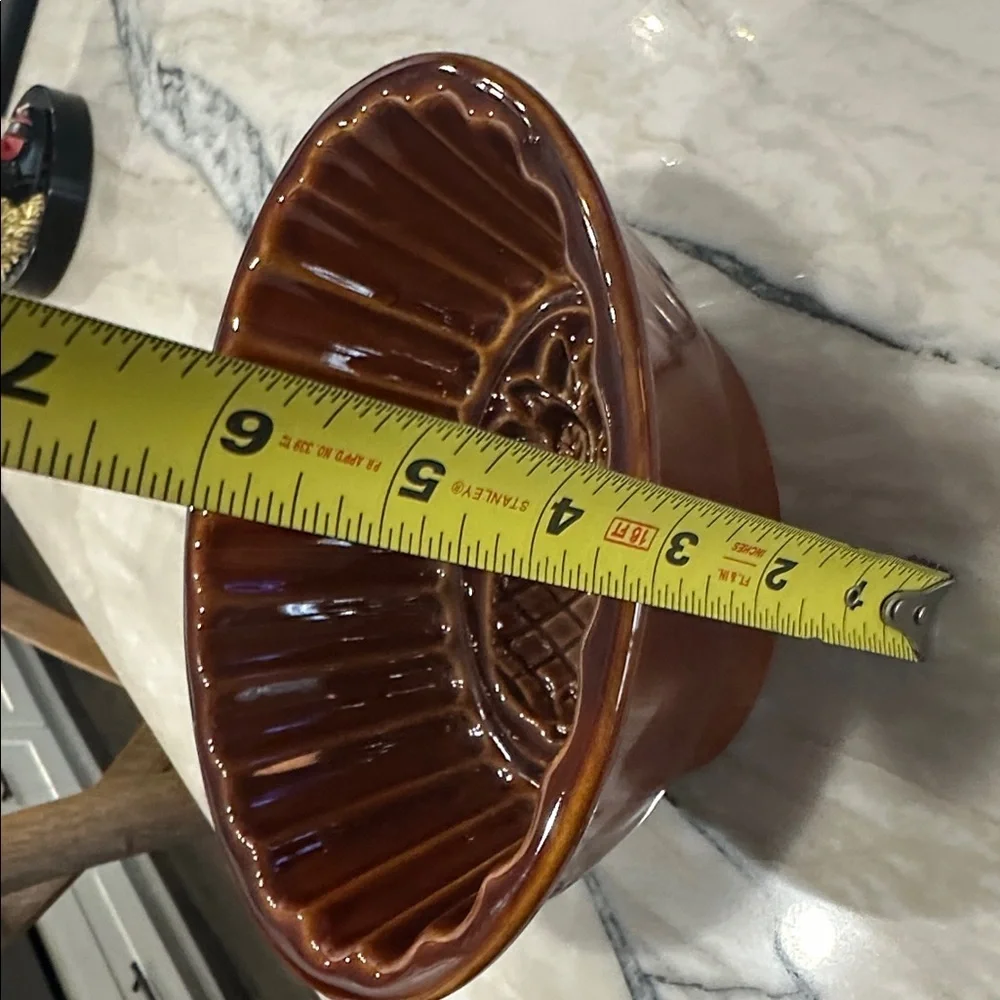 Williams-Sonoma Brown Glazed Ceramic Pineapple Mold Baking dish